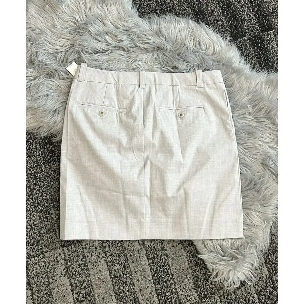 Gap Womens Skirt Gray Pencil Straight High Rise Light Wash Stretch Career Size 6
